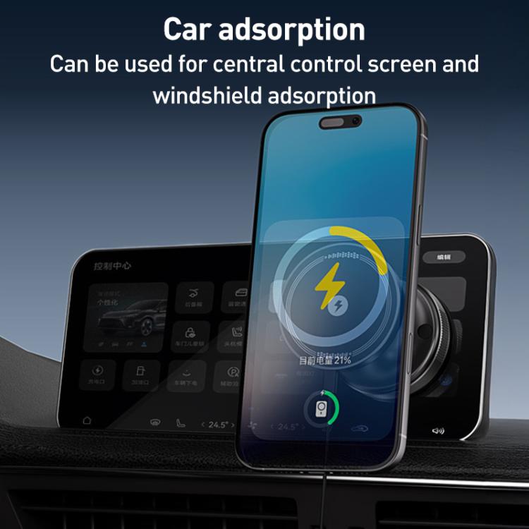CC-T29W 360 Degree Rotating MagSafe Magnetic Car Phone Holder(Black) - Wireless Charger Holders by buy2fix | Online Shopping UK | buy2fix