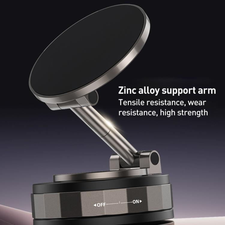 CC-T30-2F Vacuum Adsorption Alloy Magnetic Car Phone Holder(Black) - Universal Car Holders by buy2fix | Online Shopping UK | buy2fix