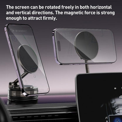 CC-T30-2F Vacuum Adsorption Alloy Magnetic Car Phone Holder(Black) - Universal Car Holders by buy2fix | Online Shopping UK | buy2fix