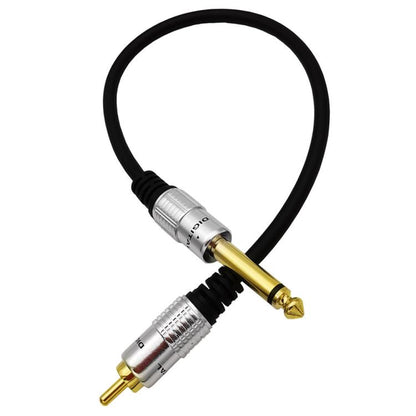 6.35mm Mono Plug Male to RCA Male Audio Adapter Cable for Ampfler, Speaker, Guitar, Length:3m(Black) - RCA Cable by buy2fix | Online Shopping UK | buy2fix