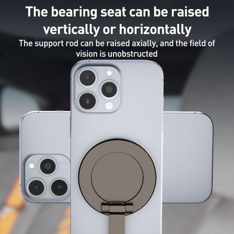 CC-T30-2 Vacuum Adsorption Rotating Magnetic Car Phone Holder(Black) - Universal Car Holders by buy2fix | Online Shopping UK | buy2fix