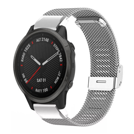 For Garmin Fenix 8/7S/6S/5S 20mm xDfind Milanese Metal Buckle Watch Band(Silver)