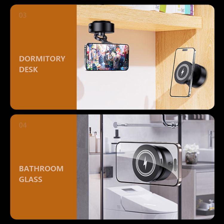 D1 15W Electric Vacuum Adsorption Car Wireless Charging Phone Holder(Black) - Wireless Charger Holders by buy2fix | Online Shopping UK | buy2fix