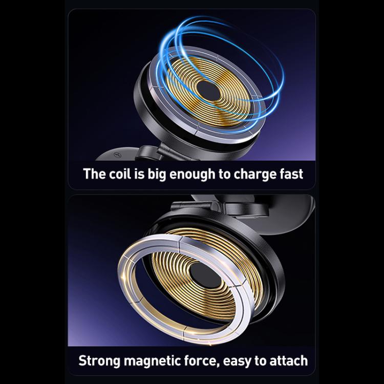 D1 15W Electric Vacuum Adsorption Car Wireless Charging Phone Holder(Black) - Wireless Charger Holders by buy2fix | Online Shopping UK | buy2fix