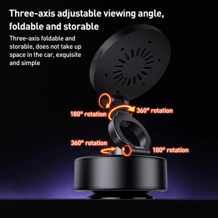 D1 15W Electric Vacuum Adsorption Car Wireless Charging Phone Holder(Black) - Wireless Charger Holders by buy2fix | Online Shopping UK | buy2fix