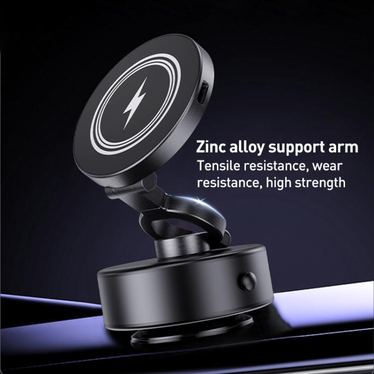 D1 15W Electric Vacuum Adsorption Car Wireless Charging Phone Holder(Black) - Wireless Charger Holders by buy2fix | Online Shopping UK | buy2fix