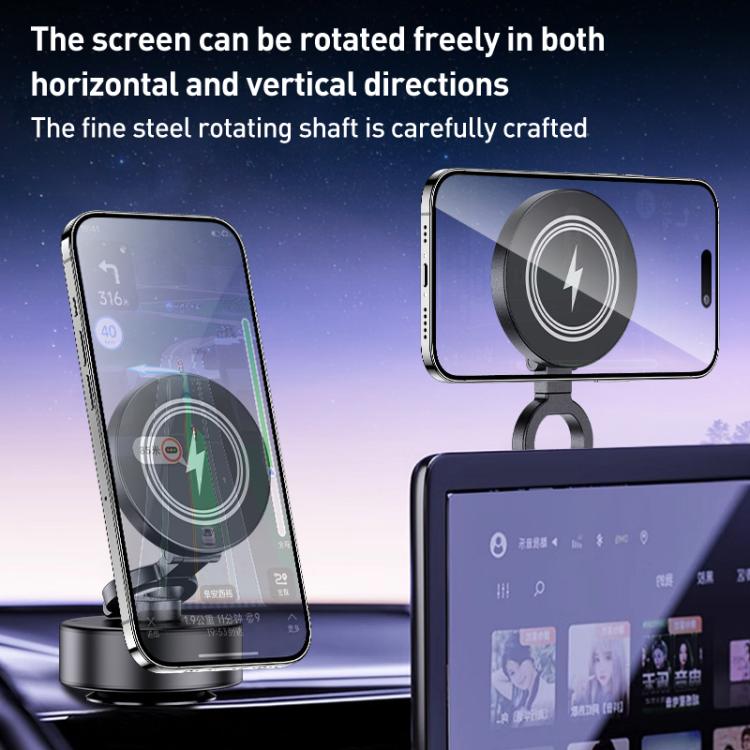 D1 15W Electric Vacuum Adsorption Car Wireless Charging Phone Holder(Black) - Wireless Charger Holders by buy2fix | Online Shopping UK | buy2fix