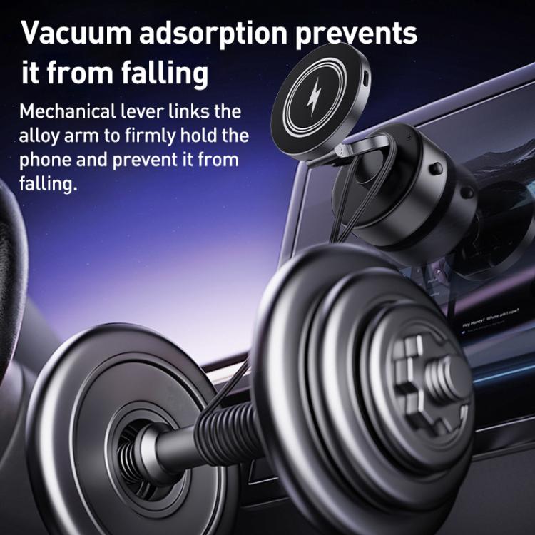 D1 15W Electric Vacuum Adsorption Car Wireless Charging Phone Holder(Black) - Wireless Charger Holders by buy2fix | Online Shopping UK | buy2fix