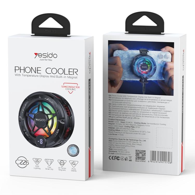 Yesido C226 Semiconductor Refrigeration Magnetic Universal Phone Radiator(Black) - Cooling Fan Radiator by Yesido | Online Shopping UK | buy2fix