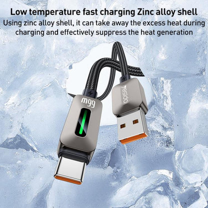 Yesido CA137C 66W USB to Type-C Streamer Light Data Cable, Length: 1.2m(Grey) - USB-C & Type-C Cable by Yesido | Online Shopping UK | buy2fix