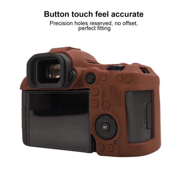 For Canon EOS R5 Mark II / R5II Glossy Soft Silicone Protective Case(Coffee) - Protective Case by buy2fix | Online Shopping UK | buy2fix