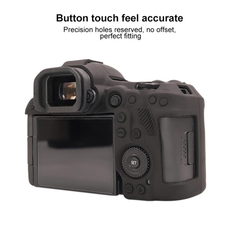 For Canon EOS R5 Mark II / R5II Glossy Soft Silicone Protective Case(Black) - Protective Case by buy2fix | Online Shopping UK | buy2fix