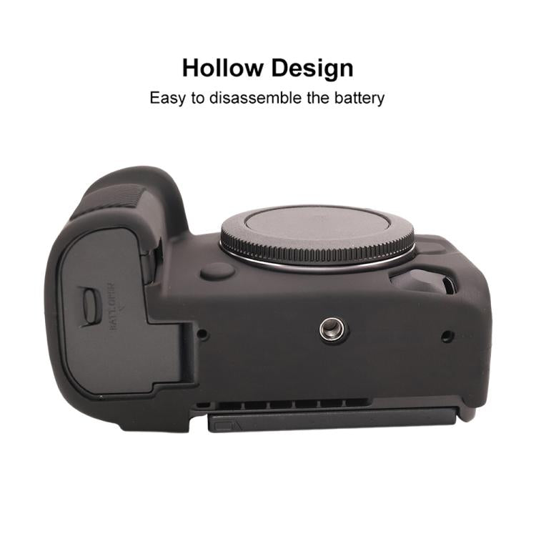 For Canon EOS R5 Mark II / R5II Glossy Soft Silicone Protective Case(Black) - Protective Case by buy2fix | Online Shopping UK | buy2fix