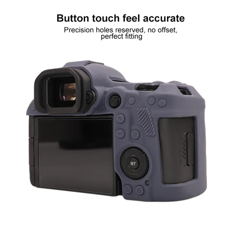 For Canon EOS R5 Mark II / R5II Glossy Soft Silicone Protective Case(Blue) - Protective Case by buy2fix | Online Shopping UK | buy2fix