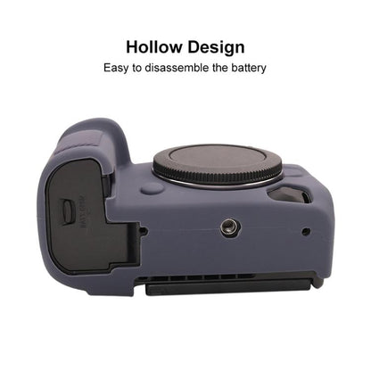 For Canon EOS R5 Mark II / R5II Glossy Soft Silicone Protective Case(Blue) - Protective Case by buy2fix | Online Shopping UK | buy2fix