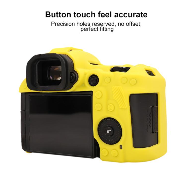 For Canon EOS R5 Mark II / R5II Glossy Soft Silicone Protective Case(Yellow) - Protective Case by buy2fix | Online Shopping UK | buy2fix