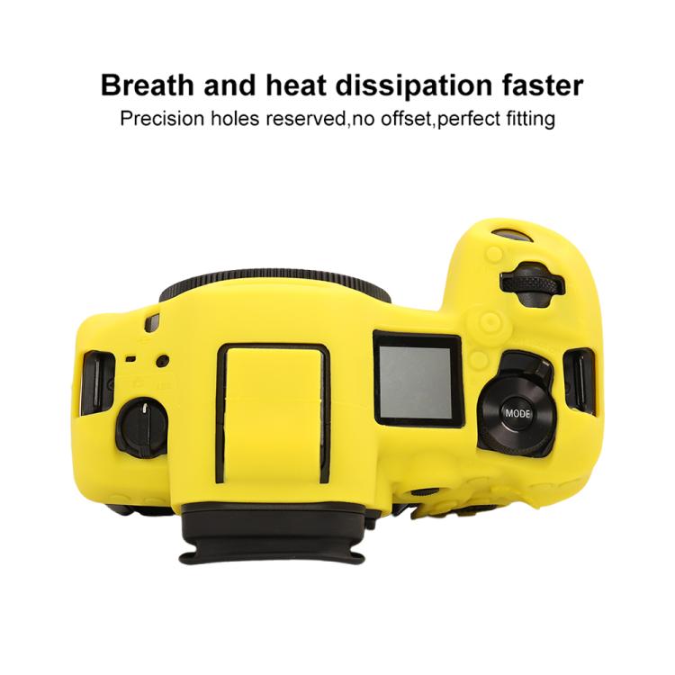 For Canon EOS R5 Mark II / R5II Glossy Soft Silicone Protective Case(Yellow) - Protective Case by buy2fix | Online Shopping UK | buy2fix