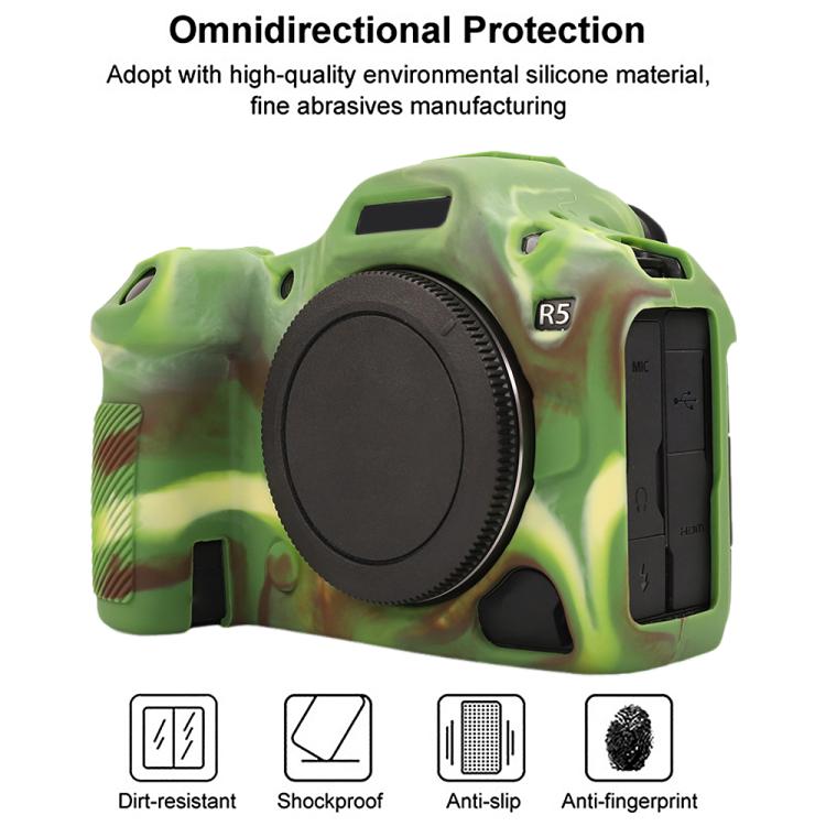 For Canon EOS R5 Mark II / R5II Glossy Soft Silicone Protective Case(Camouflage) - Protective Case by buy2fix | Online Shopping UK | buy2fix