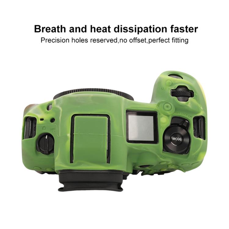 For Canon EOS R5 Mark II / R5II Glossy Soft Silicone Protective Case(Camouflage) - Protective Case by buy2fix | Online Shopping UK | buy2fix