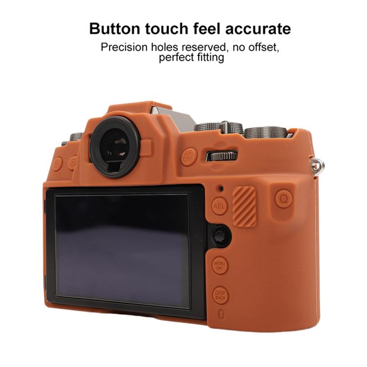 For FUJIFILM X-T50 Glossy Soft Silicone Protective Case(Orange) - Protective Case by buy2fix | Online Shopping UK | buy2fix