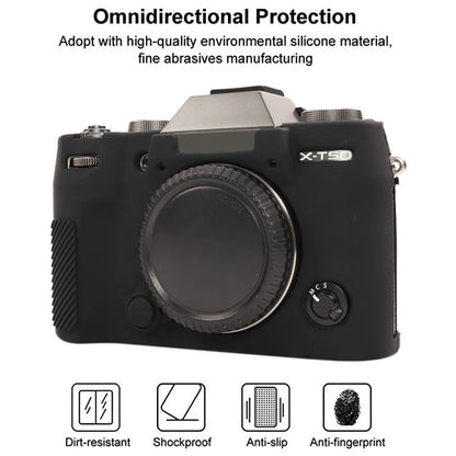 For FUJIFILM X-T50 Glossy Soft Silicone Protective Case(Black) - Protective Case by buy2fix | Online Shopping UK | buy2fix