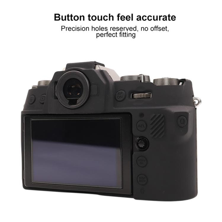 For FUJIFILM X-T50 Glossy Soft Silicone Protective Case(Black) - Protective Case by buy2fix | Online Shopping UK | buy2fix