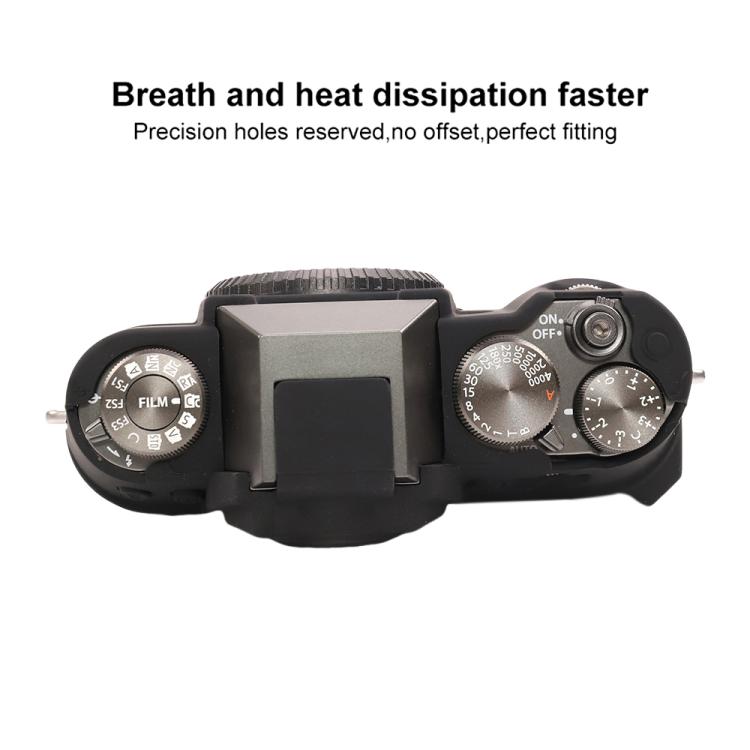 For FUJIFILM X-T50 Glossy Soft Silicone Protective Case(Black) - Protective Case by buy2fix | Online Shopping UK | buy2fix