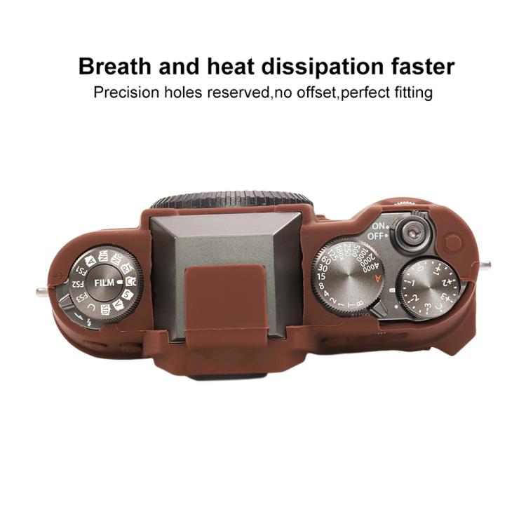 For FUJIFILM X-T50 Glossy Soft Silicone Protective Case(Coffee) - Protective Case by buy2fix | Online Shopping UK | buy2fix