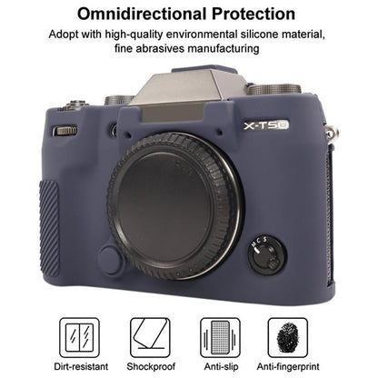 For FUJIFILM X-T50 Glossy Soft Silicone Protective Case(Blue) - Protective Case by buy2fix | Online Shopping UK | buy2fix