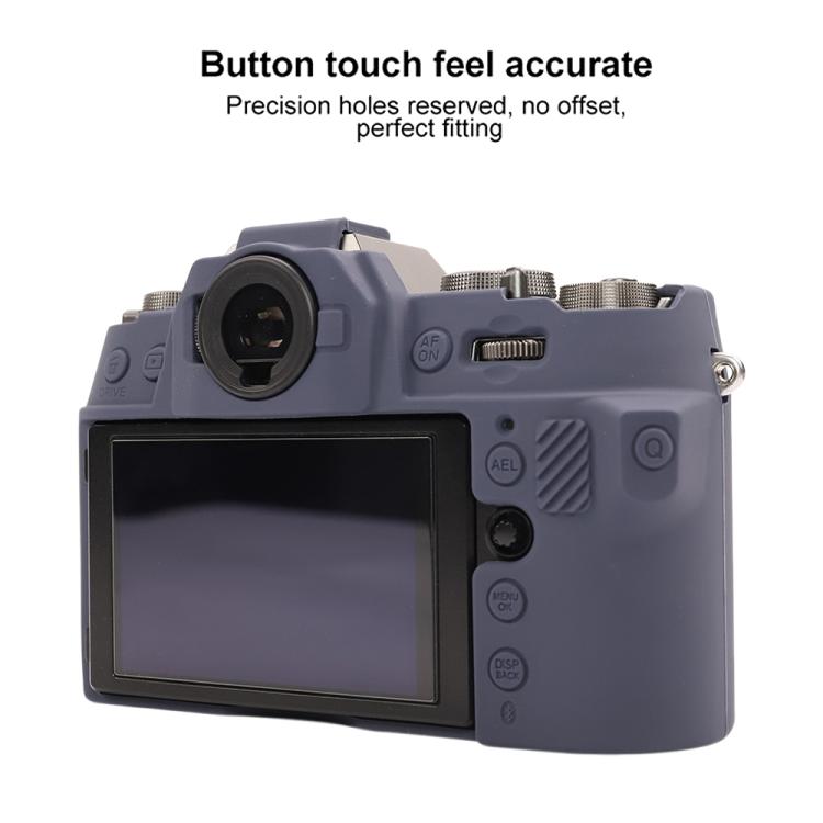 For FUJIFILM X-T50 Glossy Soft Silicone Protective Case(Blue) - Protective Case by buy2fix | Online Shopping UK | buy2fix