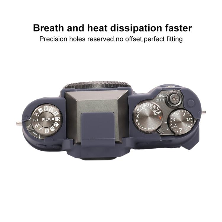 For FUJIFILM X-T50 Glossy Soft Silicone Protective Case(Blue) - Protective Case by buy2fix | Online Shopping UK | buy2fix