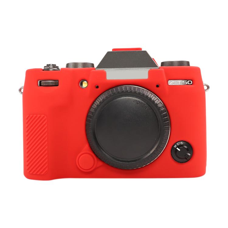For FUJIFILM X-T50 Glossy Soft Silicone Protective Case(Red) - Protective Case by buy2fix | Online Shopping UK | buy2fix