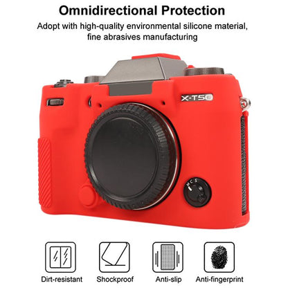 For FUJIFILM X-T50 Glossy Soft Silicone Protective Case(Red) - Protective Case by buy2fix | Online Shopping UK | buy2fix