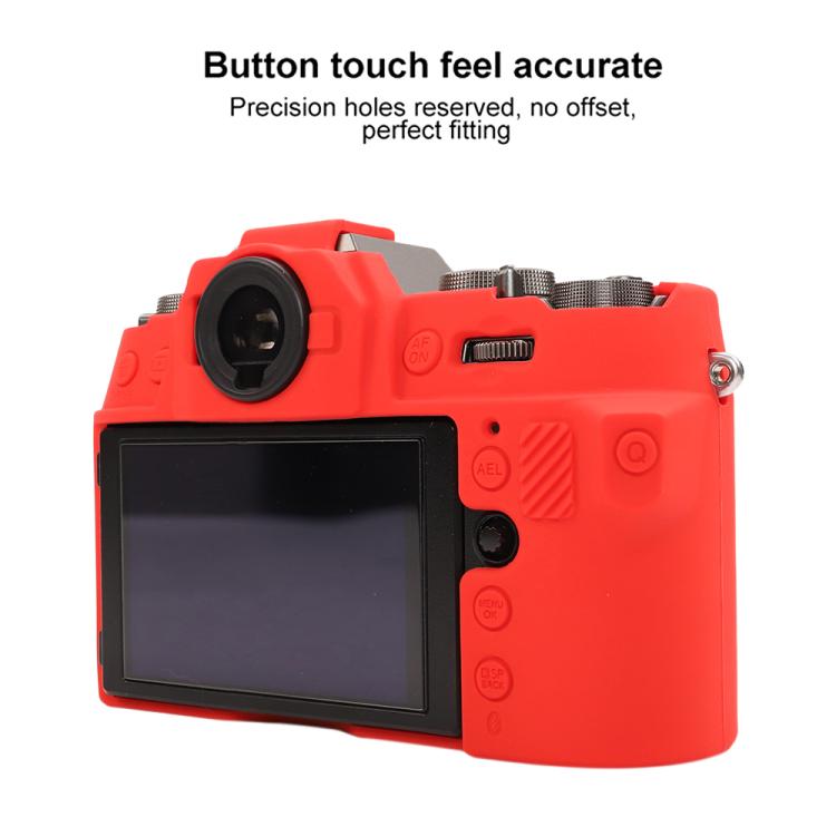 For FUJIFILM X-T50 Glossy Soft Silicone Protective Case(Red) - Protective Case by buy2fix | Online Shopping UK | buy2fix