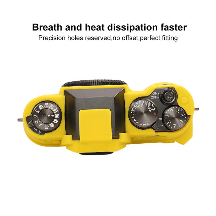 For FUJIFILM X-T50 Glossy Soft Silicone Protective Case(Yellow) - Protective Case by buy2fix | Online Shopping UK | buy2fix