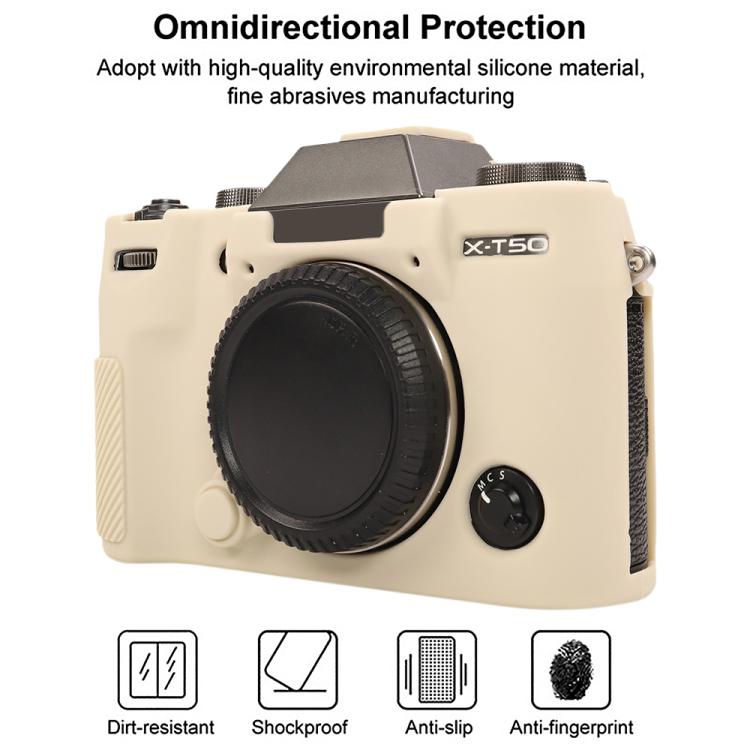 For FUJIFILM X-T50 Glossy Soft Silicone Protective Case(White) - Protective Case by buy2fix | Online Shopping UK | buy2fix