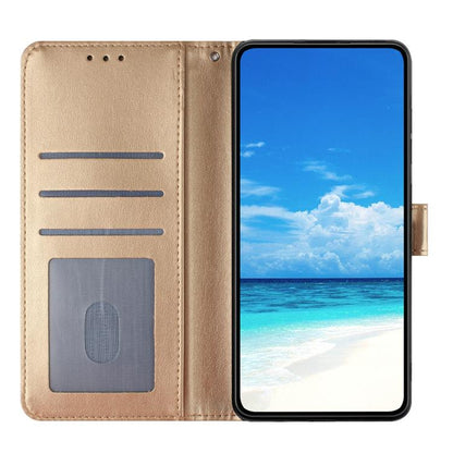 For iPhone Air Rose Flower Embossing Pattern Leather Phone Case(Gold) - iPhone Air Cases by buy2fix | Online Shopping UK | buy2fix