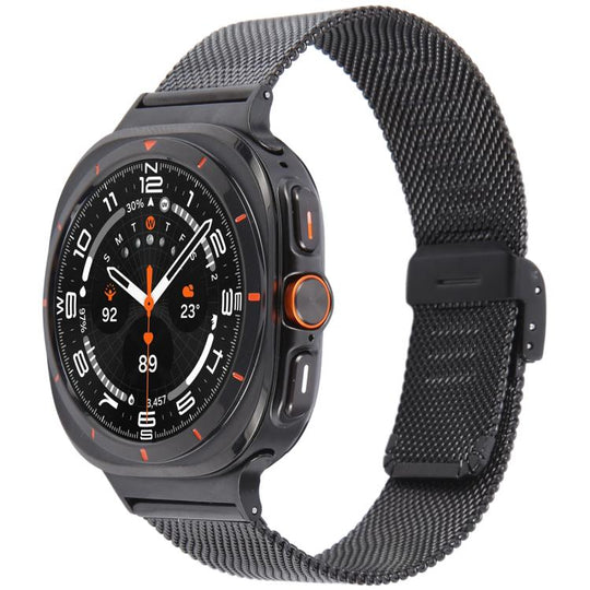 For Galaxy Watch Ultra2 2026 / 2025 / 1 2024 Milanese Integrated Buckle Metal Watch Band(Black)