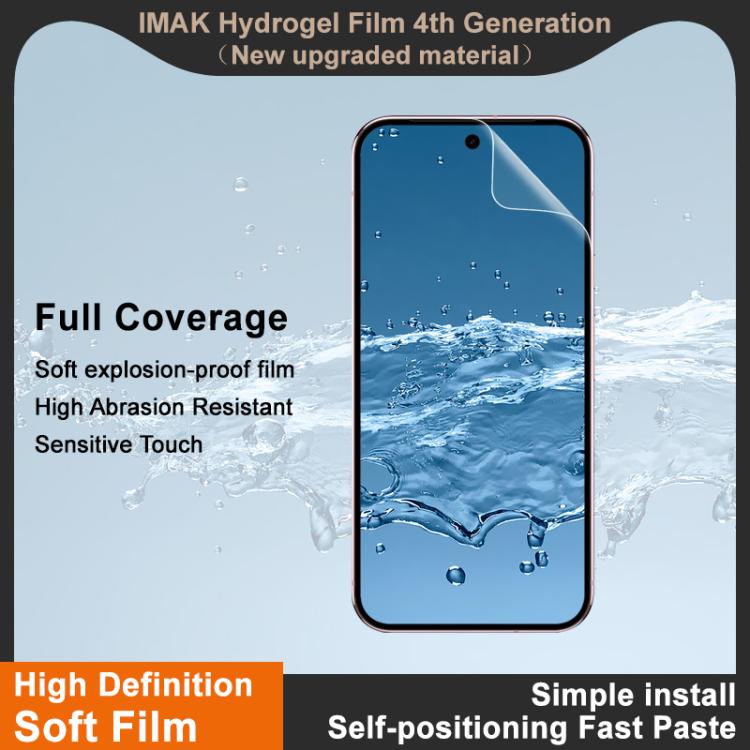 For Google Pixel 10 Pro XL imak 4th Generation Full Coverage Screen Hydrogel Film, Support Fingerprint Unlocking - Google Tempered Glass by imak | Online Shopping UK | buy2fix