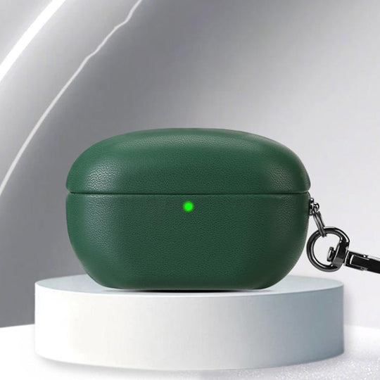 For Sony WF-1000XM5 Oily Leather Split Earphone Case(Green)