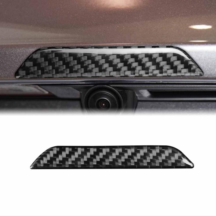 For Tesla Model 3 / Y / S / X Carbon Fiber Car Trunk Logo Decorative Sticker, Left and Right Drive(Black) - Car Interior Mouldings by buy2fix | Online Shopping UK | buy2fix