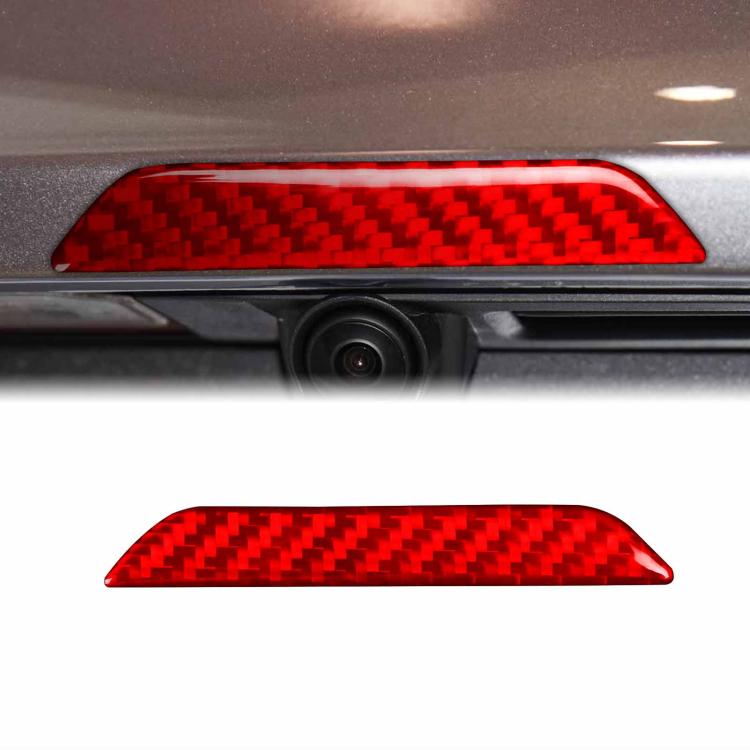 For Tesla Model 3 / Y / S / X Carbon Fiber Car Trunk Logo Decorative Sticker, Left and Right Drive(Red) - Car Interior Mouldings by buy2fix | Online Shopping UK | buy2fix