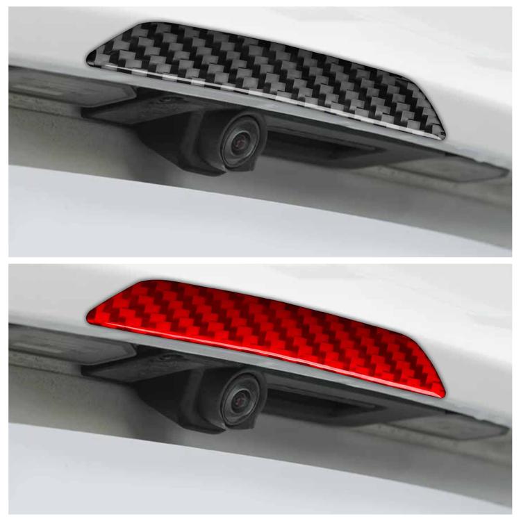 For Tesla Model 3 / Y / S / X Carbon Fiber Car Trunk Logo Decorative Sticker, Left and Right Drive(Black) - Car Interior Mouldings by buy2fix | Online Shopping UK | buy2fix