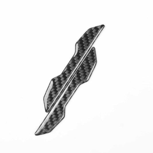 For Tesla Model 3 / Y / S / X 2pcs/Set Carbon Fiber Car Rearview Mirror Anti-collision Decorative Sticker, Left and Right Drive(Black) - Car Interior Mouldings by buy2fix | Online Shopping UK | buy2fix