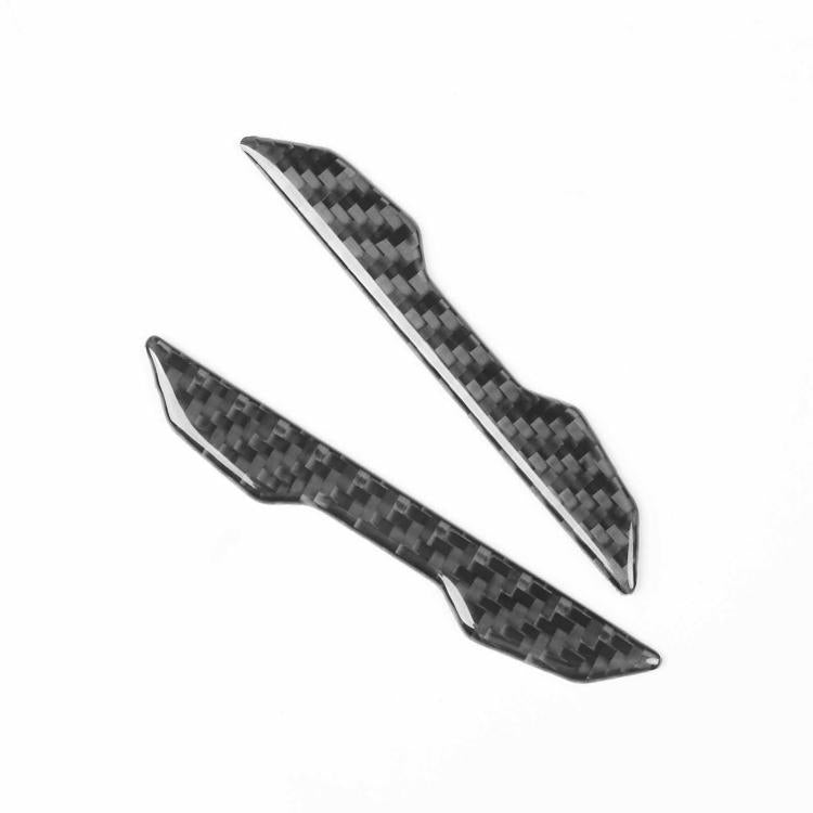 For Tesla Model 3 / Y / S / X 2pcs/Set Carbon Fiber Car Rearview Mirror Anti-collision Decorative Sticker, Left and Right Drive(Black) - Car Interior Mouldings by buy2fix | Online Shopping UK | buy2fix