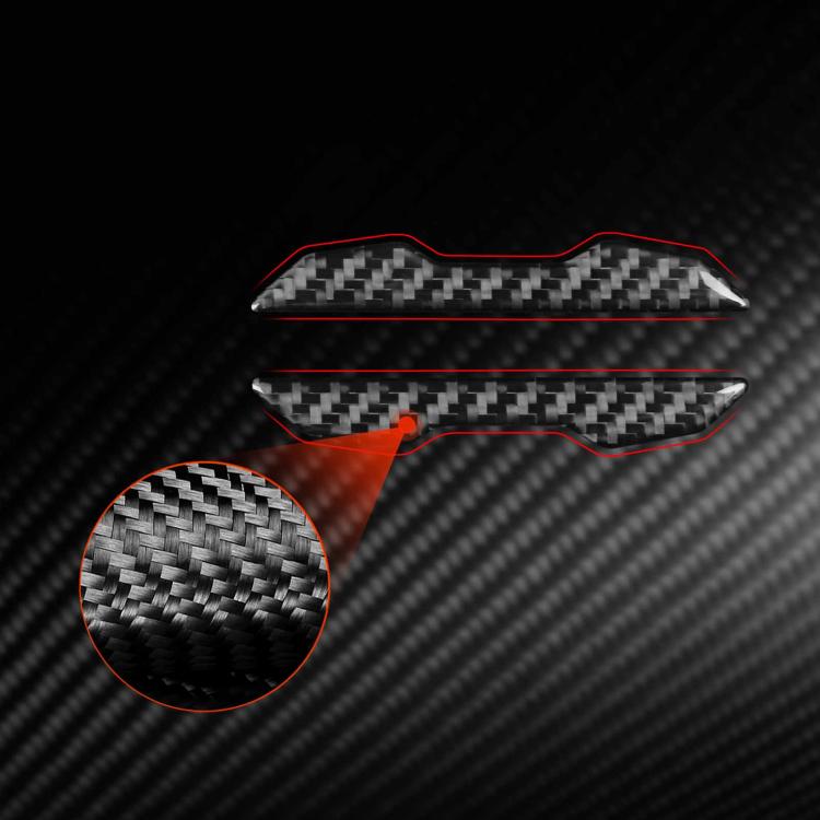 For Tesla Model 3 / Y / S / X 2pcs/Set Carbon Fiber Car Rearview Mirror Anti-collision Decorative Sticker, Left and Right Drive(Black) - Car Interior Mouldings by buy2fix | Online Shopping UK | buy2fix