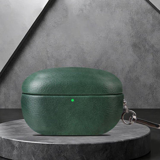 For Sony WF-1000XM5 Oily Leather Bluetooth Earphone Protective Case(Green)