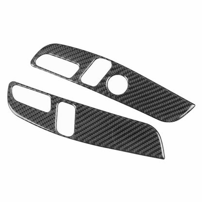 For Tesla Model 3 2023- 2pcs/Set Carbon Fiber Car Seat Adjustment Panel Decorative Sticker, Left Drive(Red) - Car Interior Mouldings by buy2fix | Online Shopping UK | buy2fix