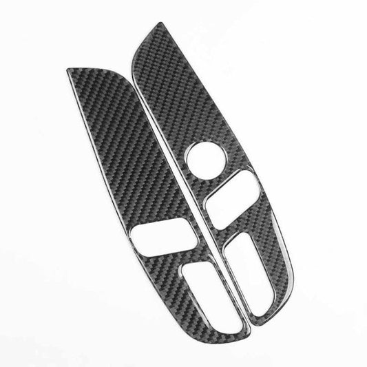 For Tesla Model 3 2023- 2pcs/Set Carbon Fiber Car Seat Adjustment Panel Decorative Sticker, Right Drive(Red) - Car Interior Mouldings by buy2fix | Online Shopping UK | buy2fix