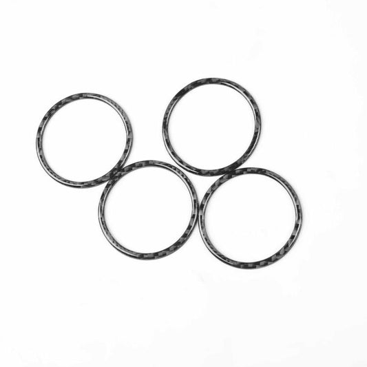 For Tesla Model 3 / Y 4pcs/Set Carbon Fiber Car Wheel Hub Decoration Ring, Left and Right Drive(Red) - Car Interior Mouldings by buy2fix | Online Shopping UK | buy2fix